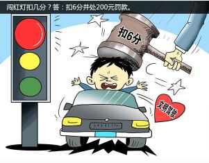 闯红灯扣几分罚多少钱闯红灯怎么处罚